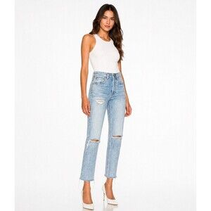 GRLFRND The Petite Karolina Jeans Point Loma High Rise Straight Leg Vintage 30